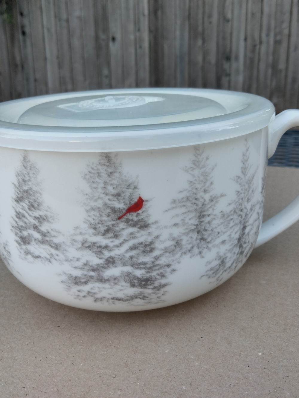 TAG Soup Mug with Lid, Winter Sketch Christmas Bone China